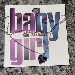 Babygirl necklace with black heart
